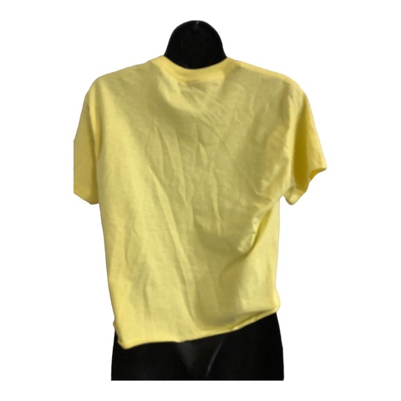 playboy‎ yellow slightly crop raglan hem iconic playboy logo t-shirt size small - Picture 5 of 11